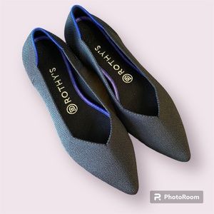 Rothys Black The Point Flat